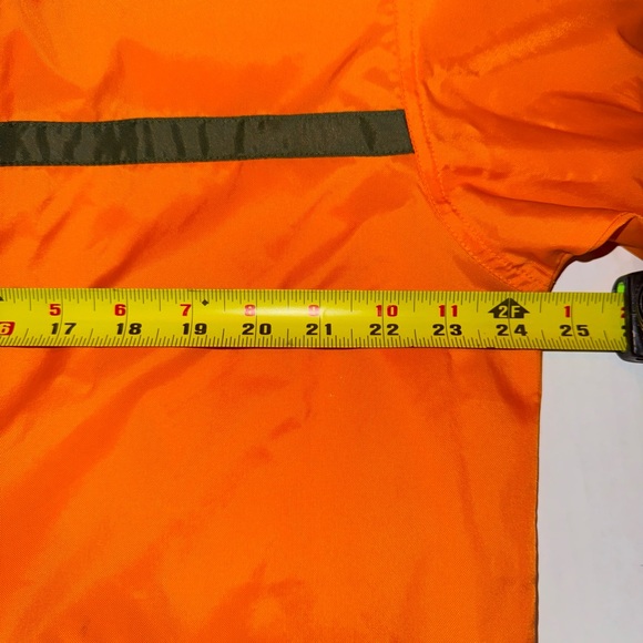 Vintage 90's Windbreaker Jacket NIKE Orange Full Zip Black Tag Size Medium - Picture 9 of 13